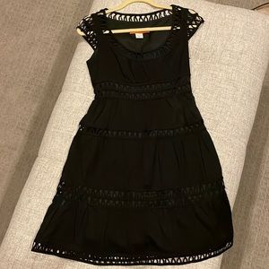 Cotton black casual but intricate